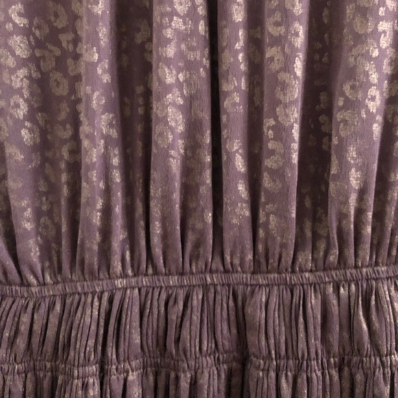 💥Super Sale💥 NWT Current Air Gold Print Pattern layered Dress Sz S - Picture 4 of 9